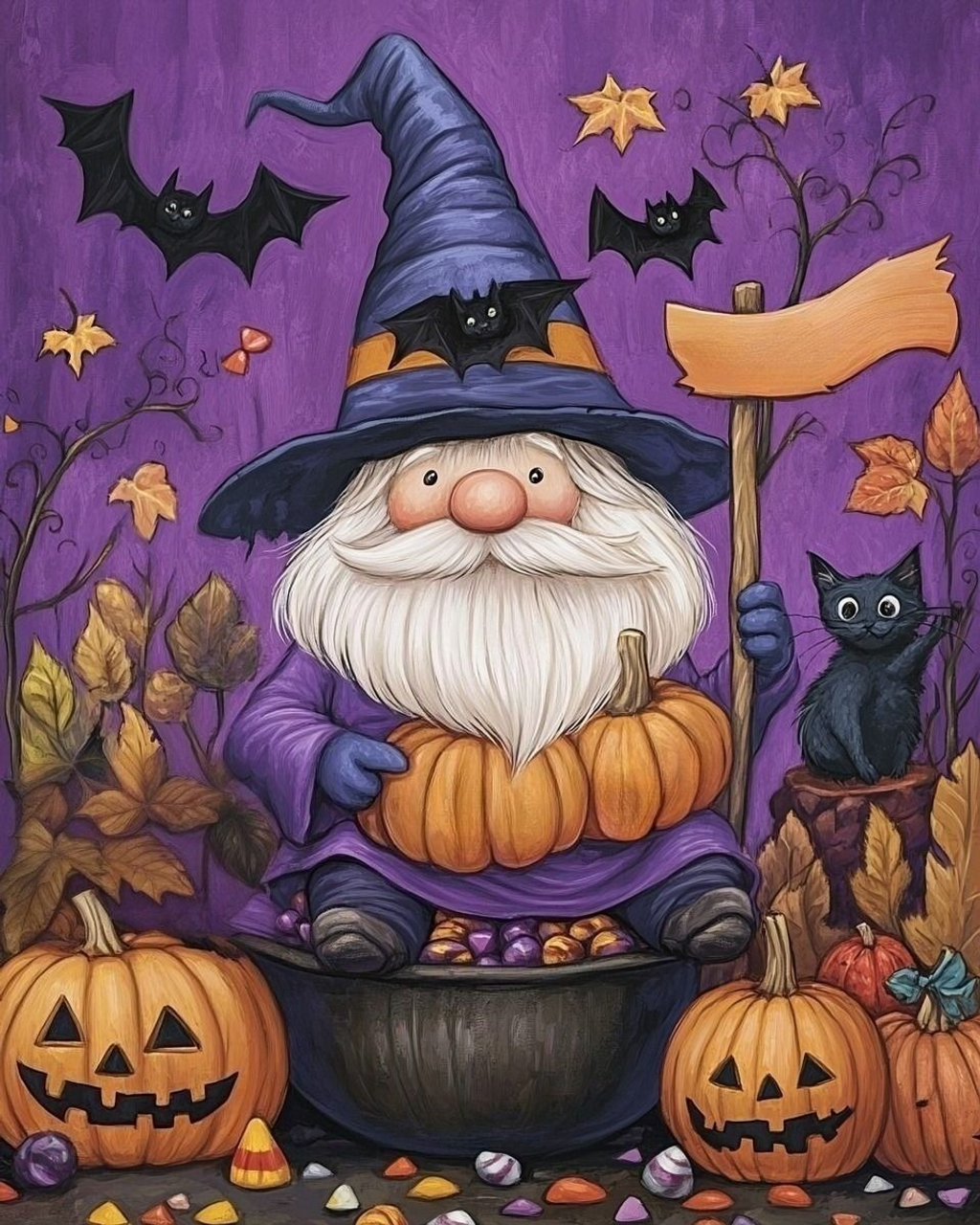 Paint by Numbers Kit Halloween Goblin