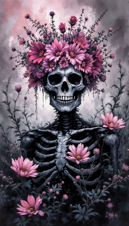 Paint by Numbers Kit Flower Skull