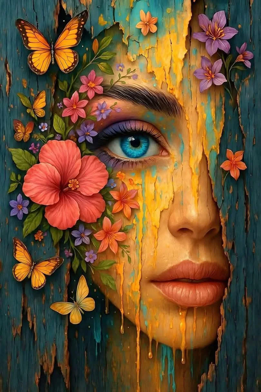 Paint by Numbers Kit Flower Woman