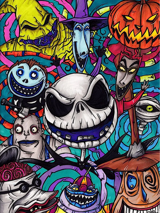 Paint by Numbers Kits Halloween Horror Poster