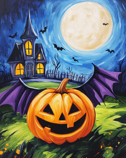 Paint by Numbers Kit Halloween Pumpkin