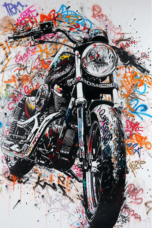Paint by Numbers Kit POP Motorcycle
