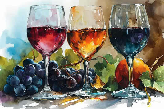 Paint by Numbers Kit Red Wine Glass