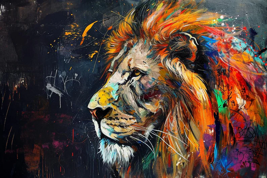 Paint by Numbers Kit Colorful Lion