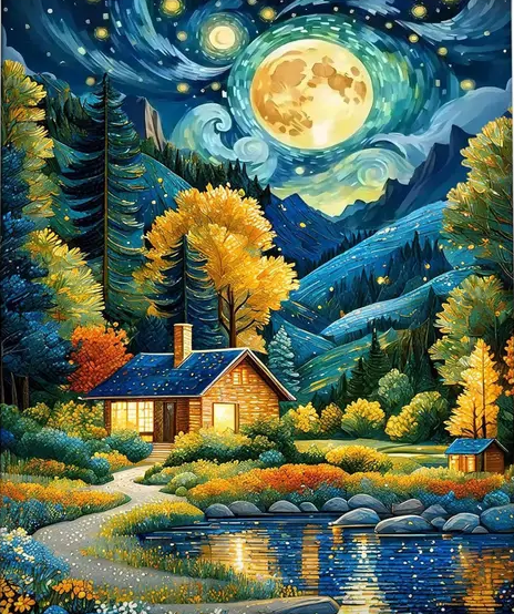 Paint by Numbers Kits Night Scene