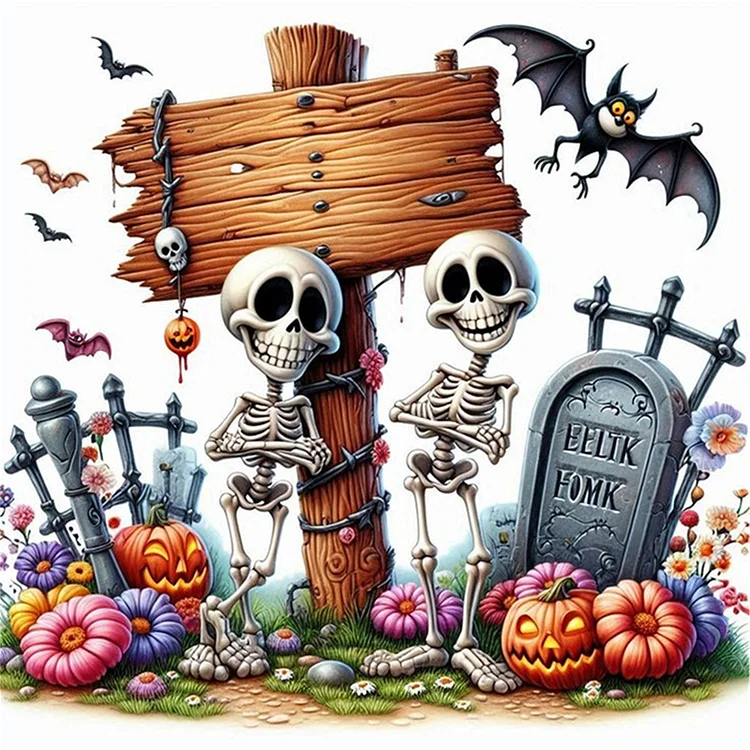 Paint by Numbers Kit Halloween Skeleton