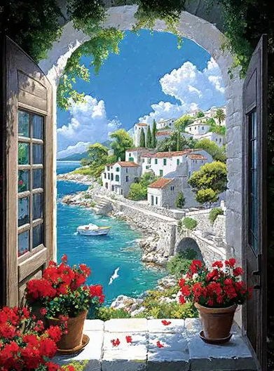 Paint by Numbers Kits Scenery Outside The Window