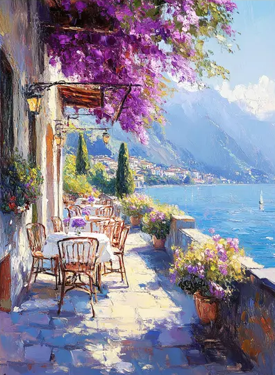 Paint by Numbers Kits Seaside Scenery