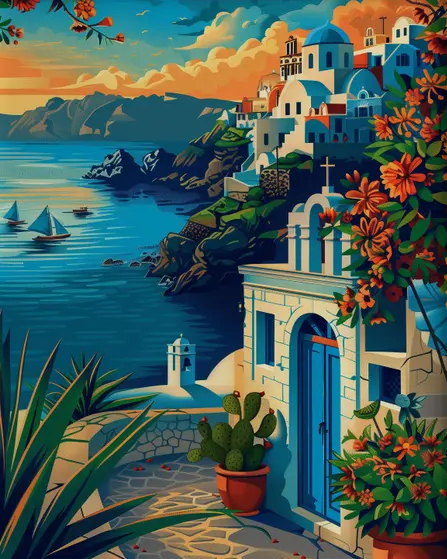 Paint by Numbers Kits Seaside Scenery