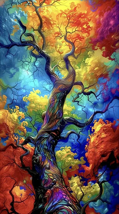 Paint by Numbers Kit Abstract Tree Of Life