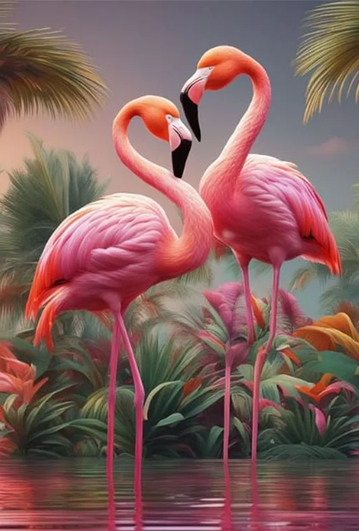 Paint by Numbers Kit Flamingo