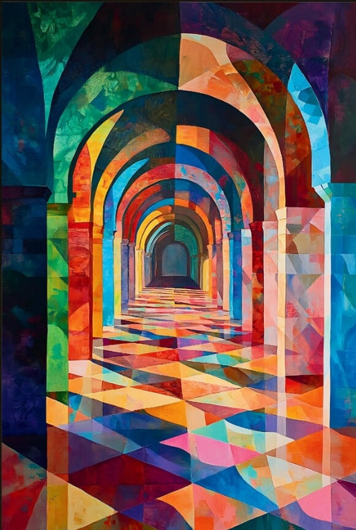 Paint by Numbers Kit Colorful Corridor