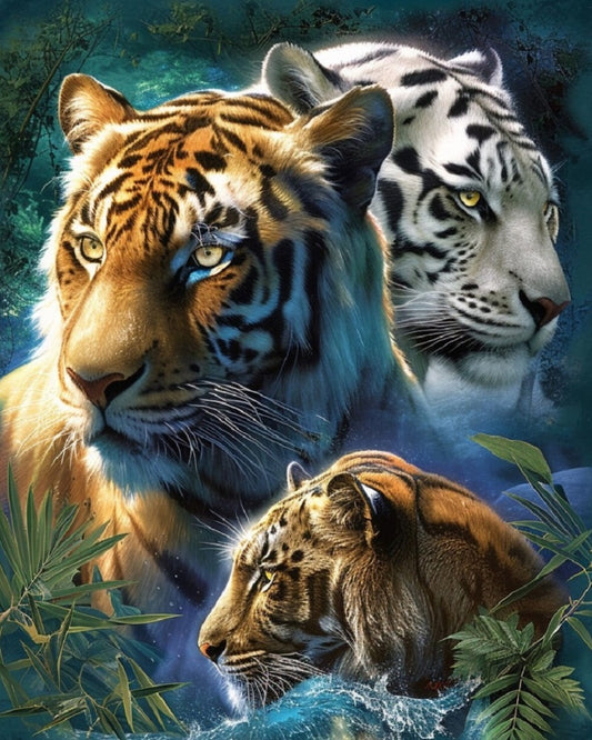 Paint by Numbers Kits Tigers