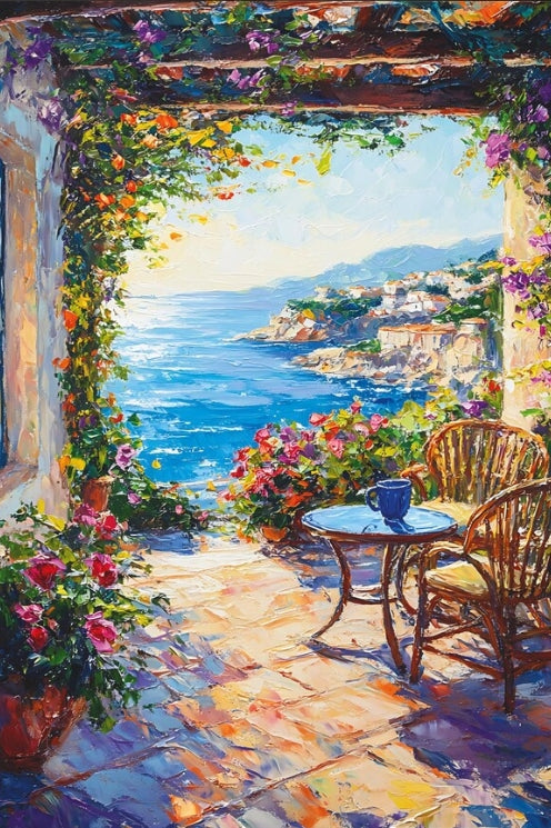 Paint by Numbers Kit Seaside Scenery