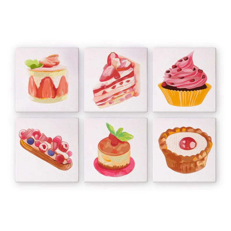 Paint by Numbers - 6 Mini Paintings | Cake Set