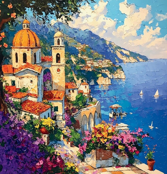 Paint by Numbers Kit Seaside House