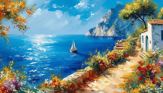 Paint by Numbers Kit Seaside Scenery