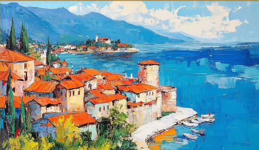 Paint by Numbers Kit Seaside Scenery