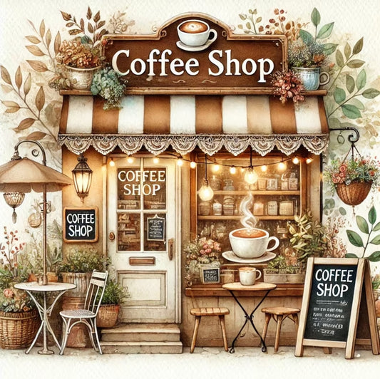 Paint by Numbers Kit Coffee Shop