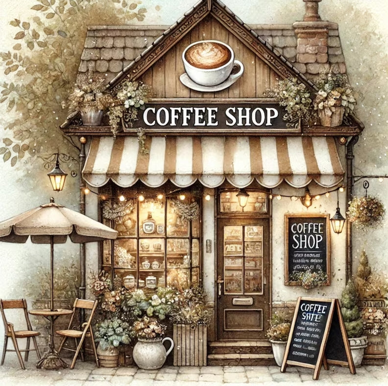 Paint by Numbers Kit Coffee Shop