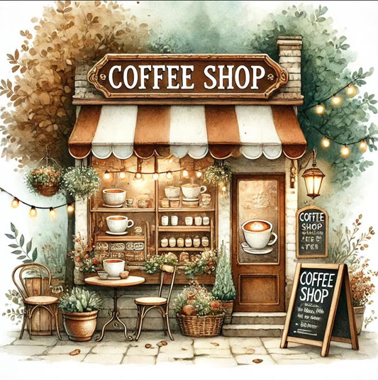 Paint by Numbers Kit Coffee Shop
