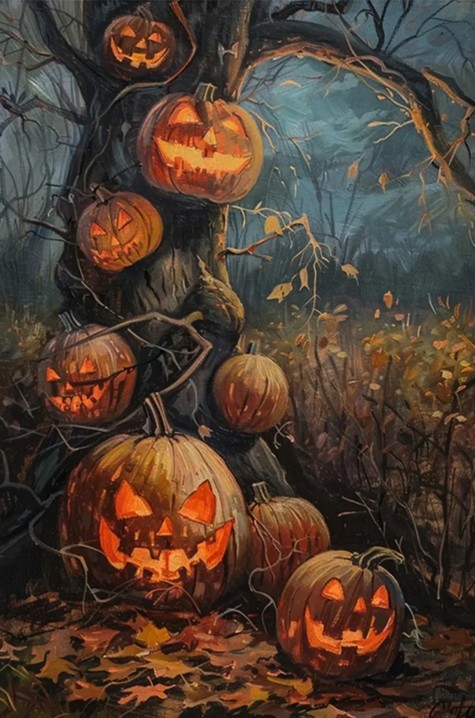 Paint by Numbers Kit Halloween Scary Pumpkin