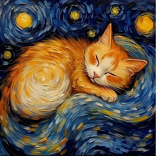 Paint by Numbers Kit Sleeping Cat
