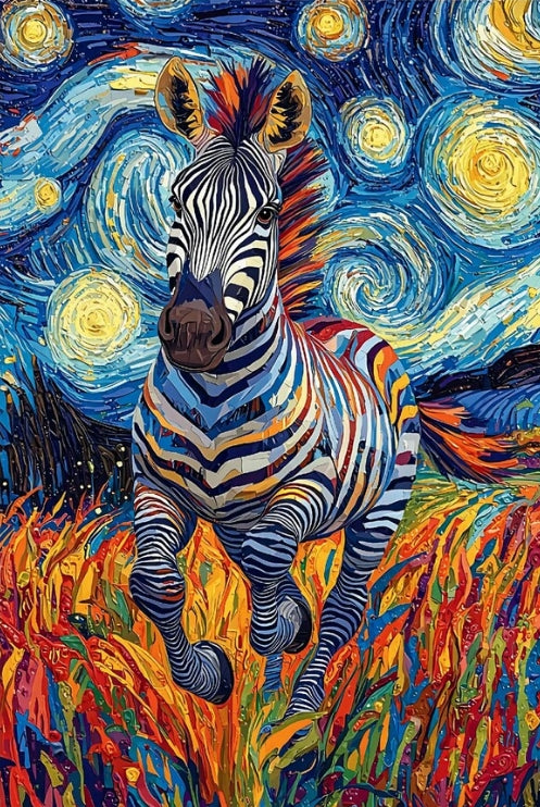 Paint by Numbers Kit Abstract Zebra