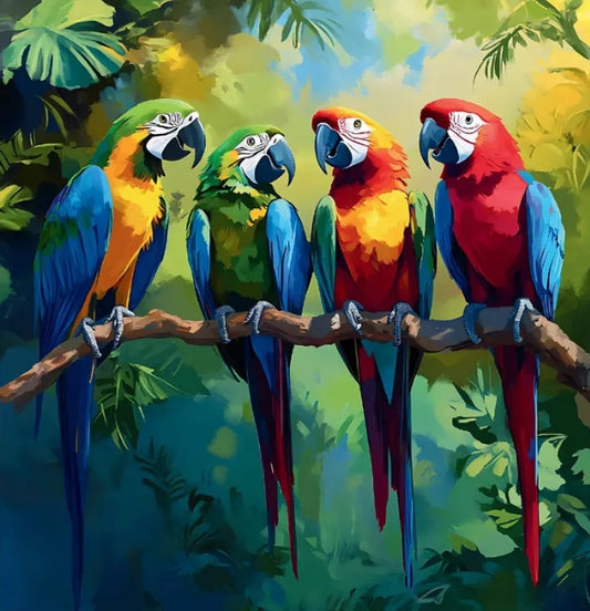 Paint by Numbers Kit Colorful Parrot