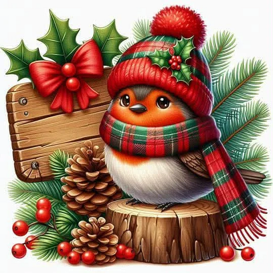 Paint by Numbers Kit Christmas Bird