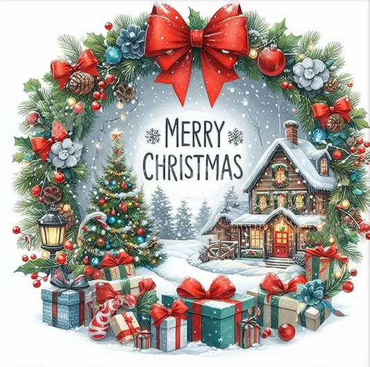 Paint by Numbers Kit Christmas Wreath