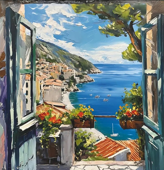 Paint by Numbers Kit Seaside Scenery