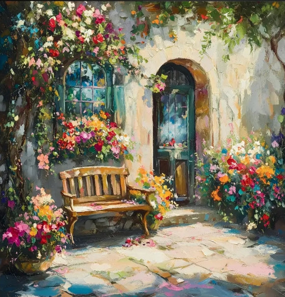Paint by Numbers Kit Beautiful Courtyard