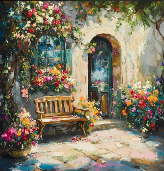 Paint by Numbers Kit Beautiful Courtyard