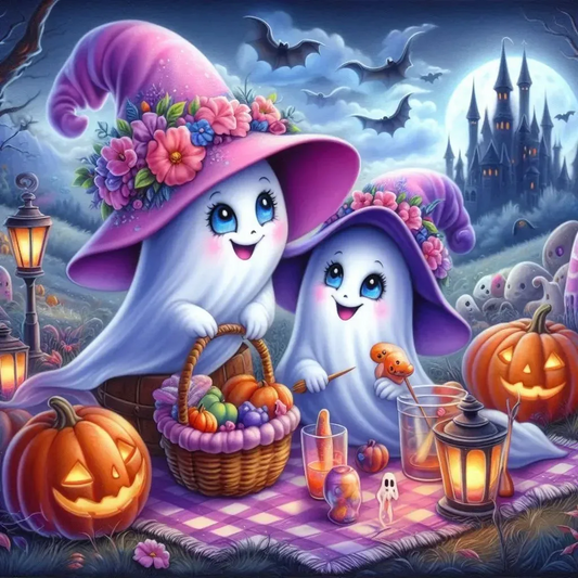 Paint by Numbers Kit Halloween Ghosts
