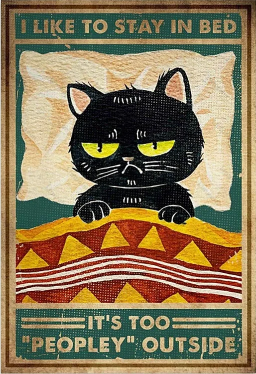 Paint by Numbers Kit Cat Poster