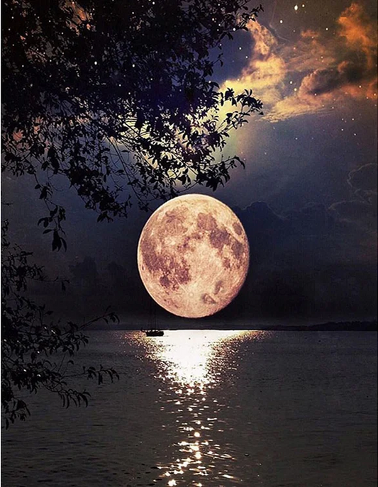 Paint by Numbers Kits Moon and Sea