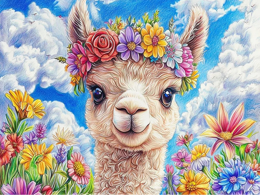 Paint by Numbers Kits Cute Alpaca