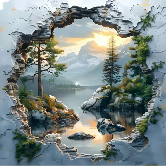 Paint by Numbers Kit Abstract Landscape