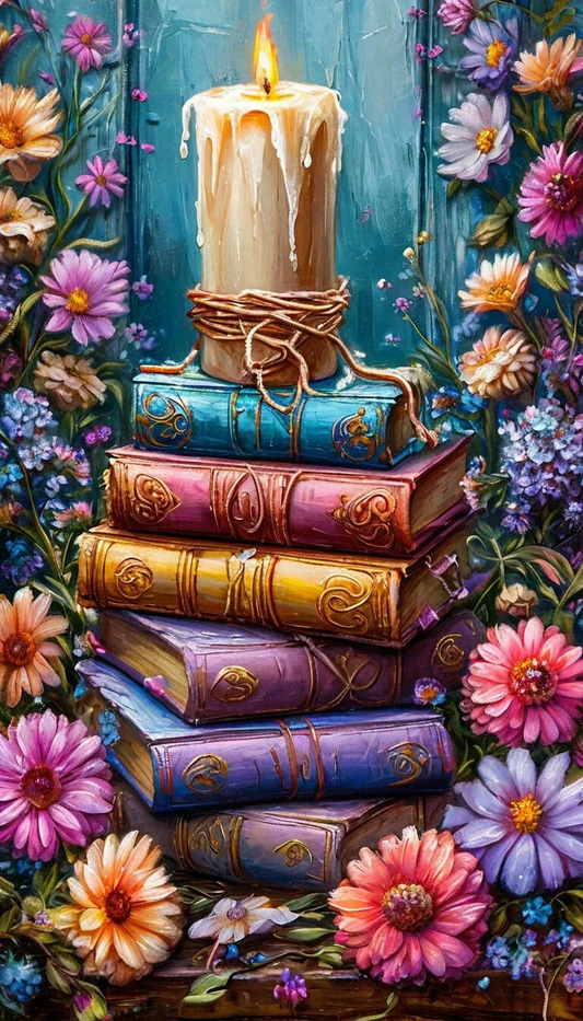 Paint by Numbers Kit Candles And Magic Books