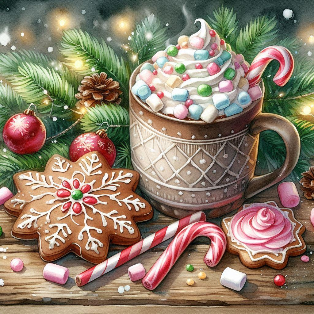 Paint by Numbers Kit Christmas Desserts