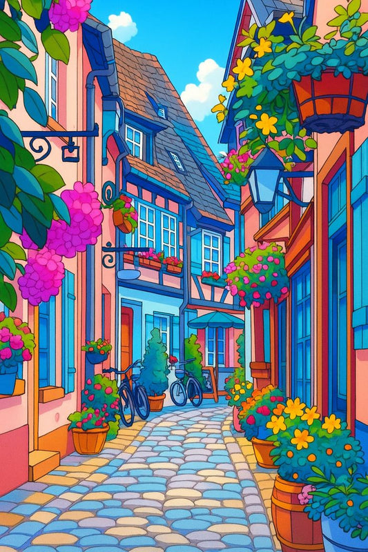 Paint by Numbers Kit Color Street View