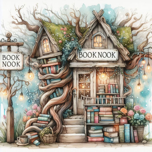 Paint by Numbers Kit Book Nook