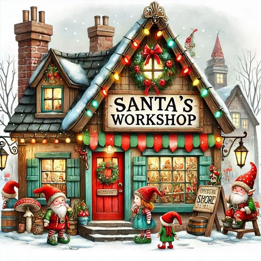 Paint by Numbers Kit Santa's Workshop