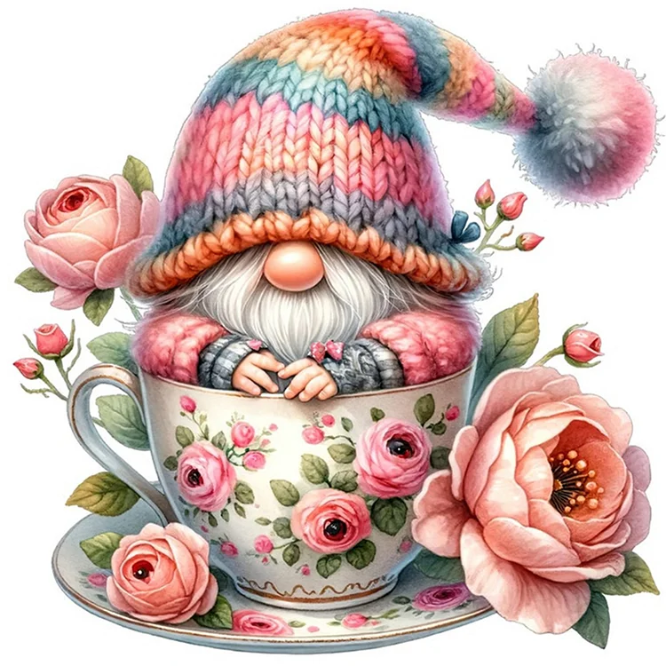 Paint by Numbers Kit Gnome In A Cup