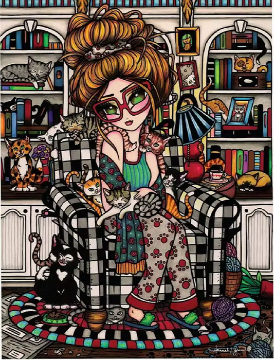 Paint by Numbers Kits Woman And Cat