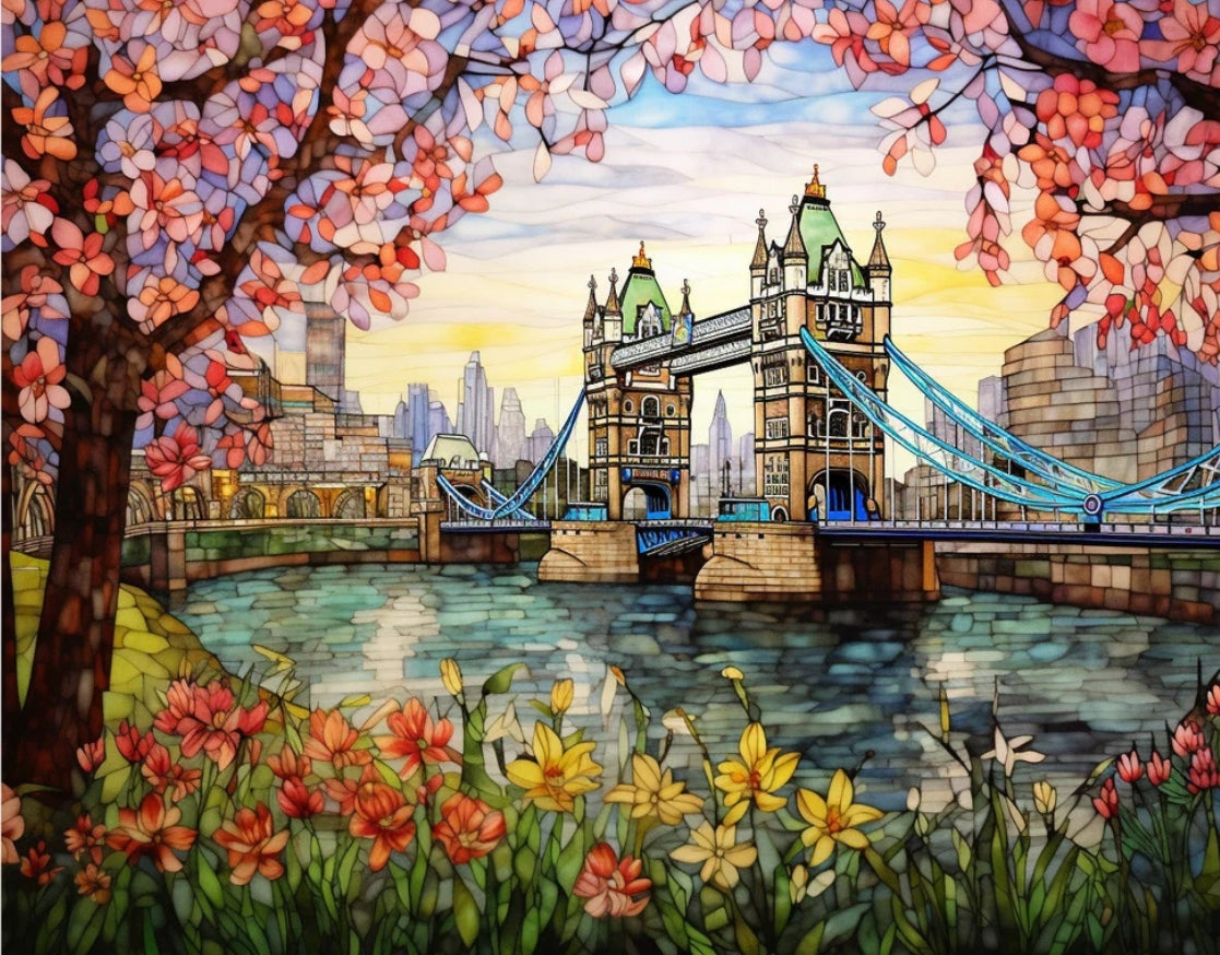 Paint by Numbers Kits Beautiful Sea Bridge