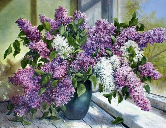 Paint by Numbers Kits Purple Flowers