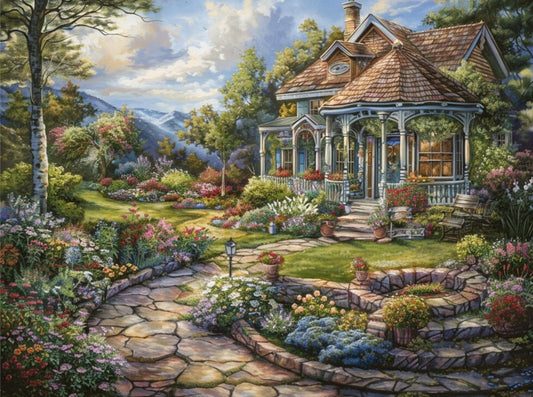 Paint by Numbers Kits Garden House