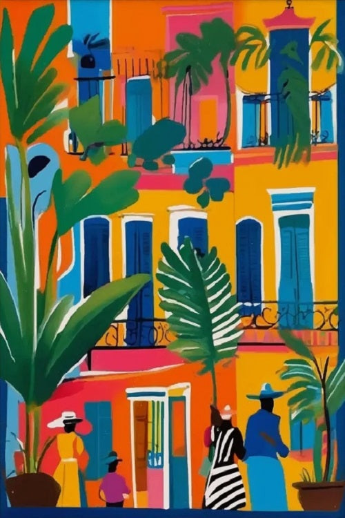 Paint by Numbers Kit Colorful Town